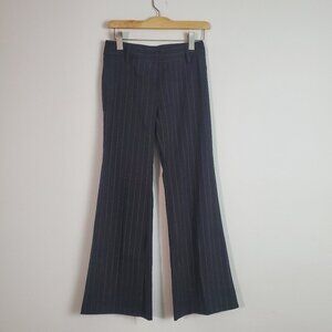 H&M Vintage Trousers 4 Black Striped Flare Leg Business Casual Academia Work